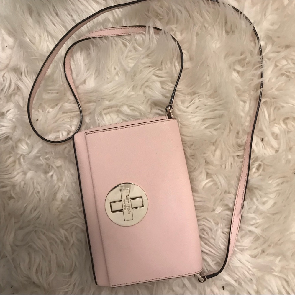 new light pink kate spade crossbody purse